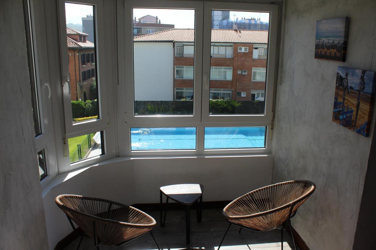 Apartamentos Zarautz Playa, Con Piscina Y Garaje Exterior photo